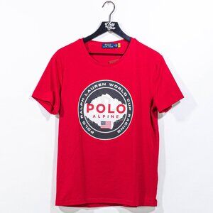 Polo Ralph Lauren Alpine World Cup Racing T-Shirt Medium Y2K Preppy Streetwear